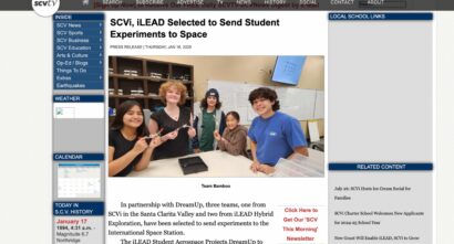 SCVTV - SCVi, iLEAD Selected to Send Student Experiments to Space