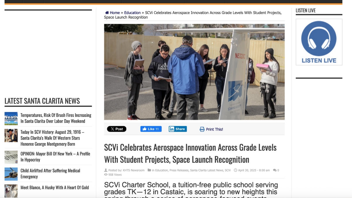 KHTS SCVi Celebrates Aerospace Innovation